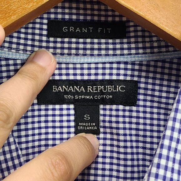 Banana Republic Supima Cotton Button Down Blue Shirt Size Small - Picture 6 of 6